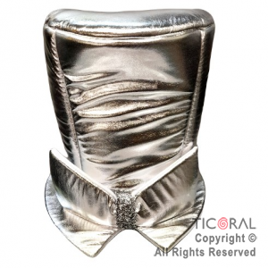 SOMBRERO GALERA METAL LISO CON MO�O PLATA x 1